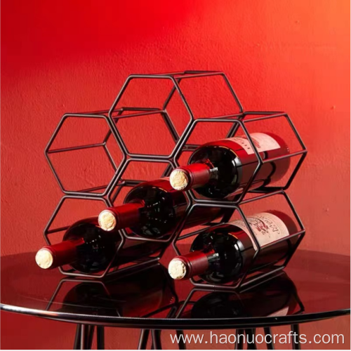 square Imitation iron wine rack